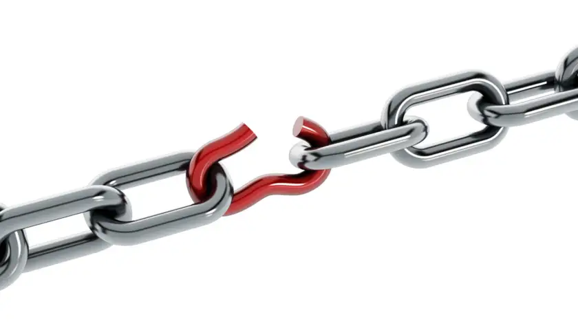 Broken chain part