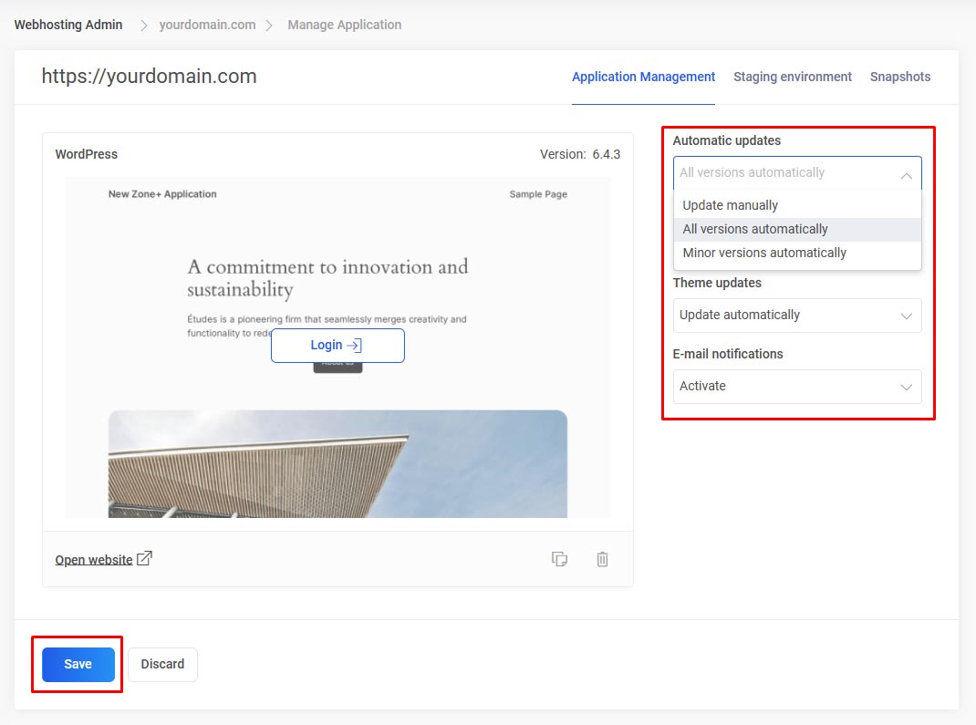Zone+ Automatic updates