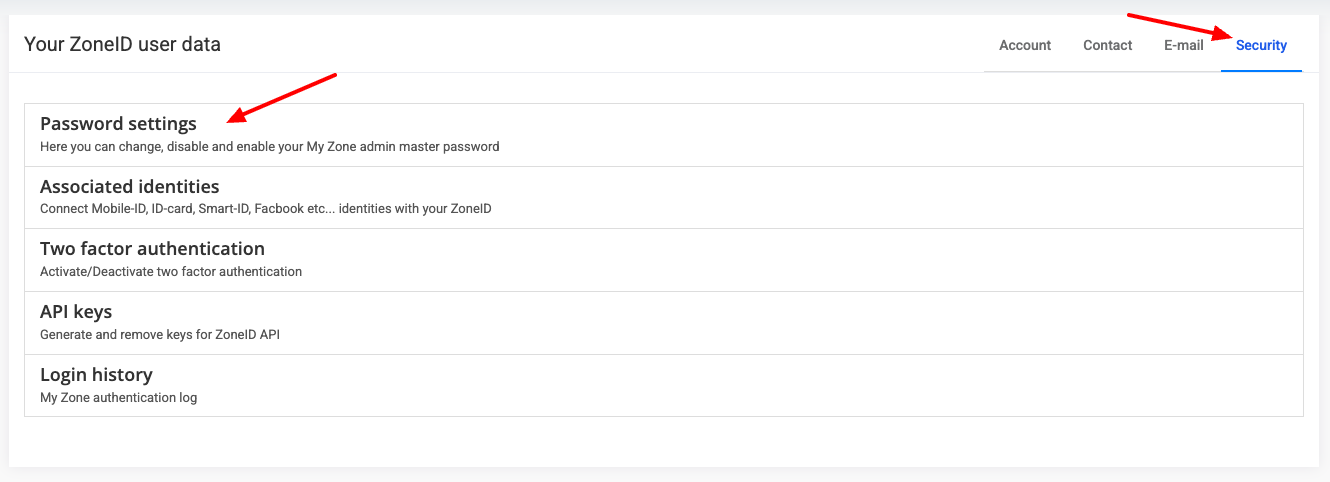 Password Zone Logging in with password - Zone Help