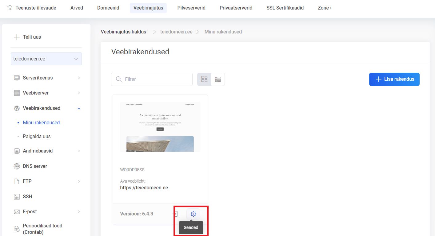 Zone+ rakenduse kopeerimine