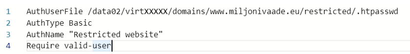 Authentication in .htaccess