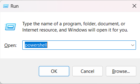 Open powershell
